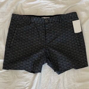 Parke & Ronen Black Geometric Pattern Shorts